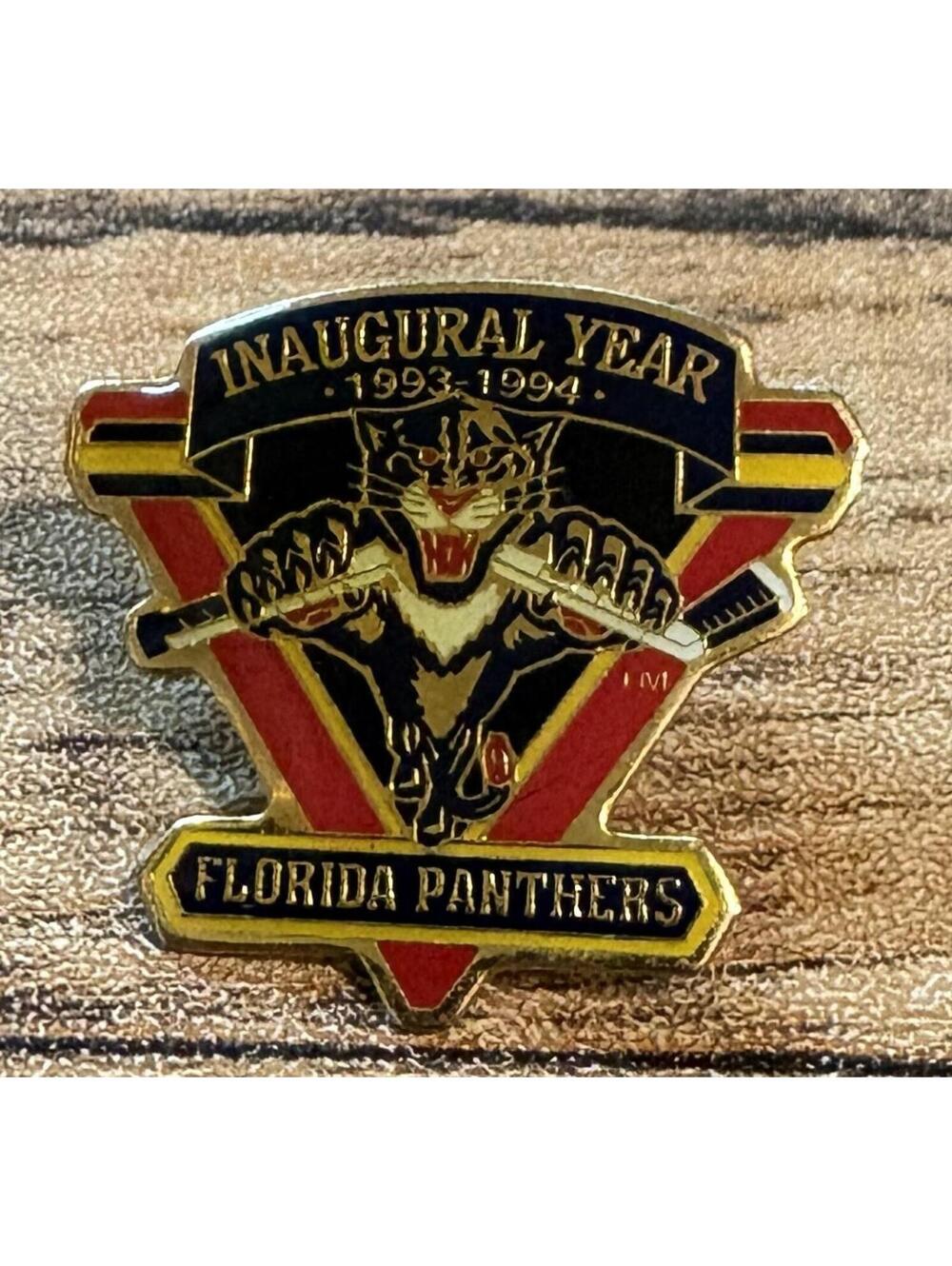 Vintage Florida Panthers Inaugural Year 1993-1994 Hockey Pin Enamel Lapel Hat